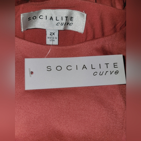 NEW NWT Dia&Co Socialite Blush Abella Long -Sleeved Ruched Dress Sz 2XL - Picture 4 of 4